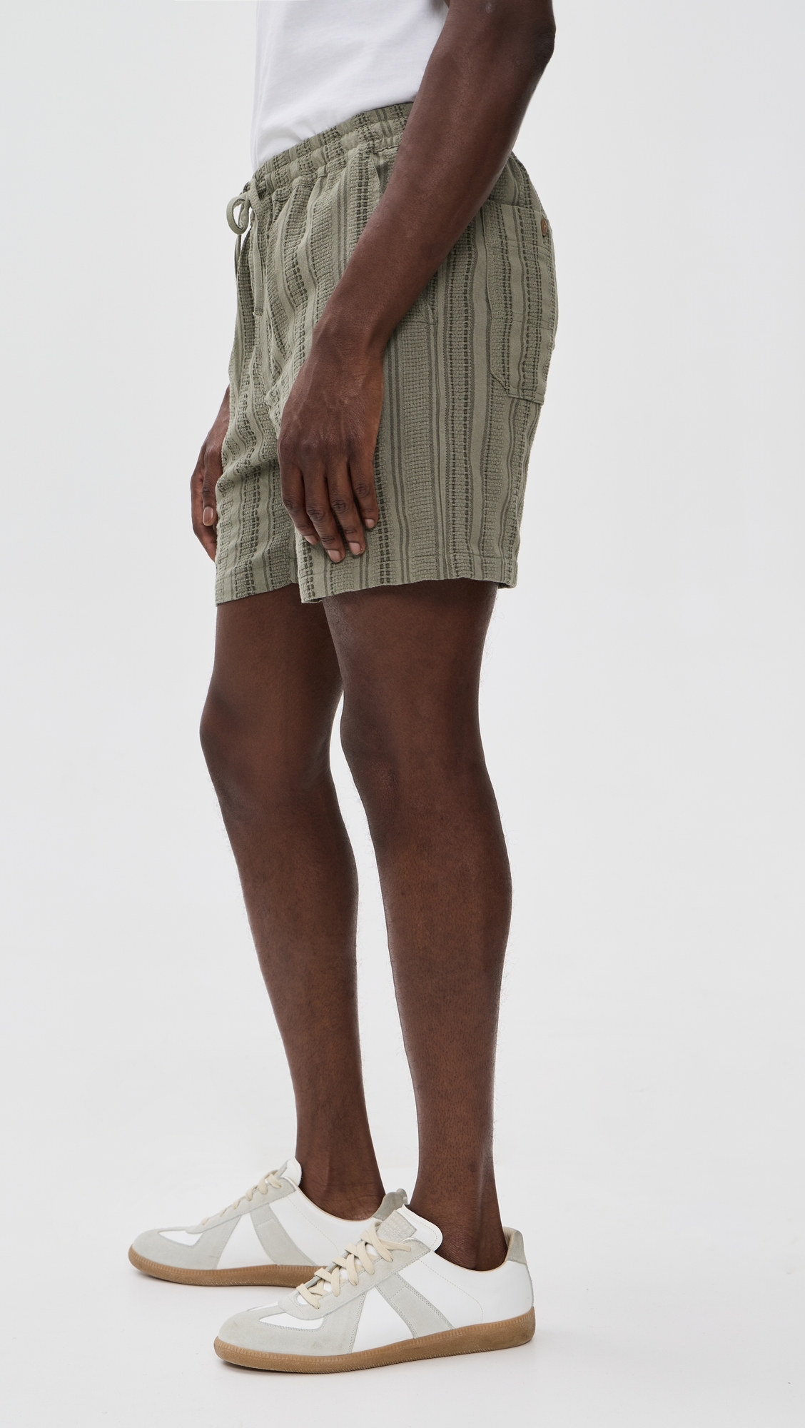 Saturday Dobby Stripe Short 6 Olive
