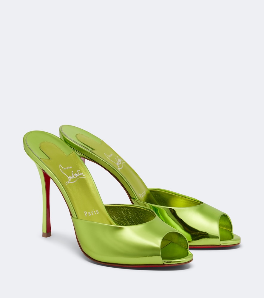 Me Dolly mirrored leather mules