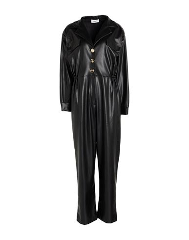Woman Jumpsuit Black Size L Polyester, Polyurethane