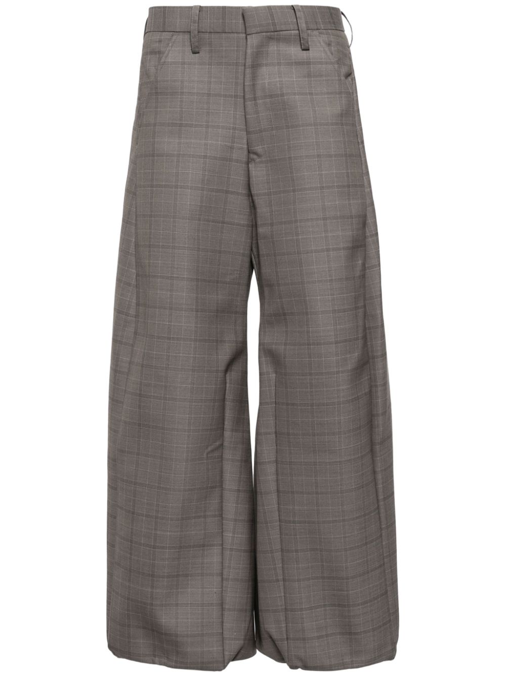 Robot wide-leg wool trousers - Brown