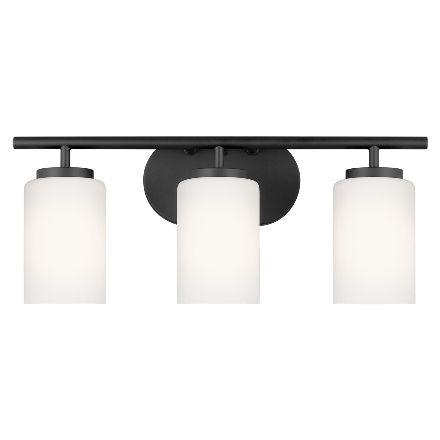 Oslo 3-Light Bathroom Vanity Light in Midnight Black