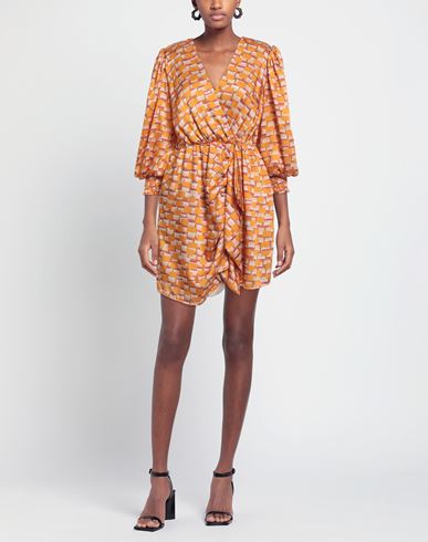Woman Mini dress Orange Size L Polyester