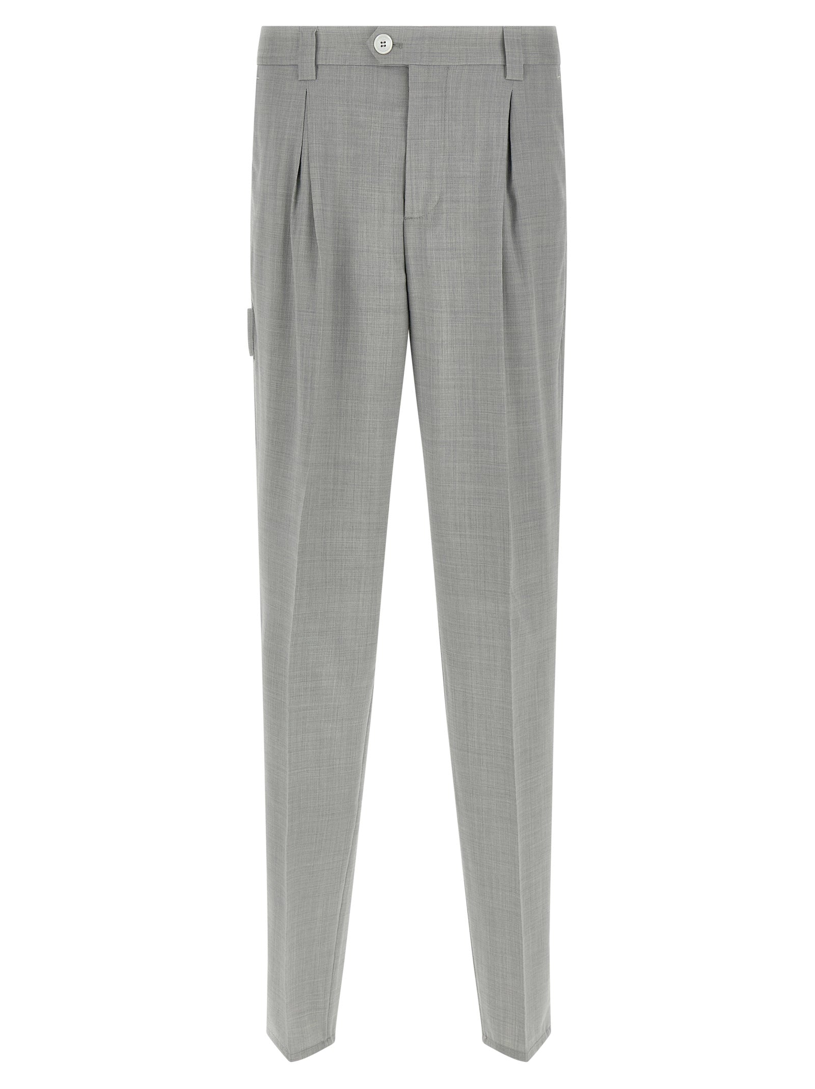 Virgin Wool Trousers — Gray