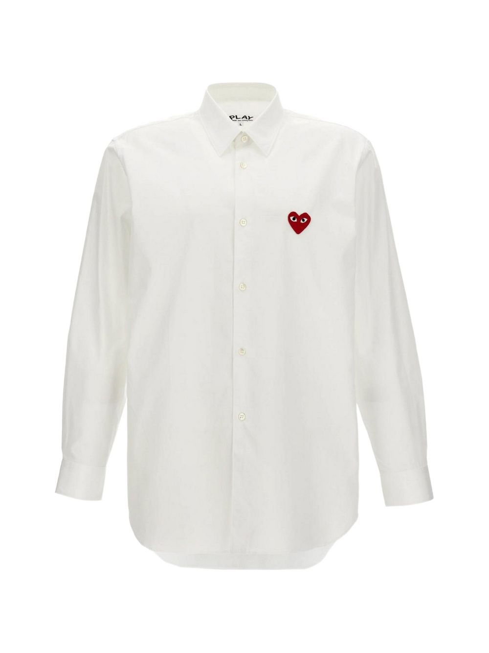 Red Heart Appliqué Shirt — White