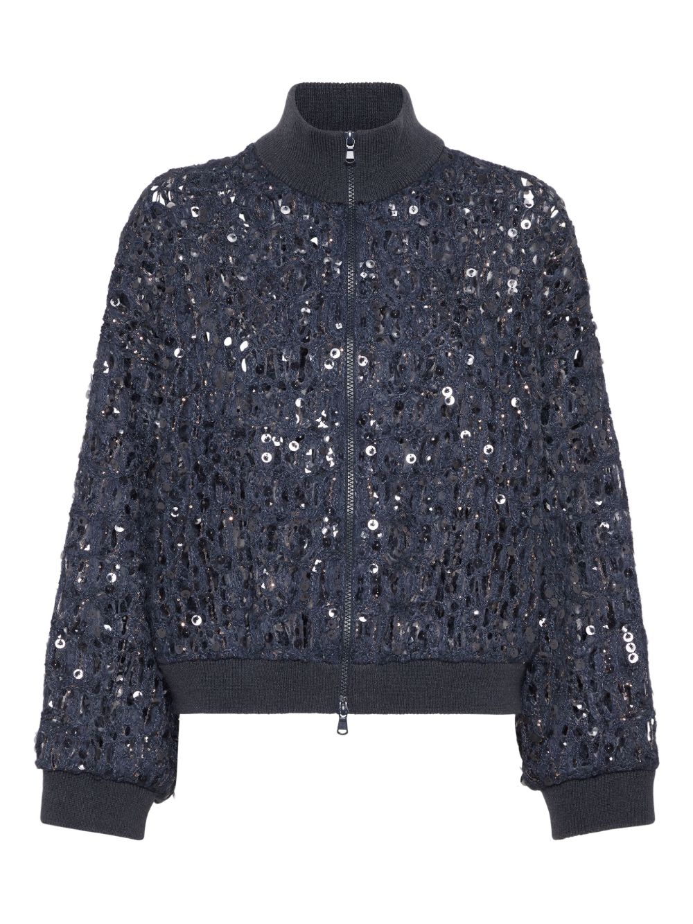 Dazzling embroidered cardigan - Blue