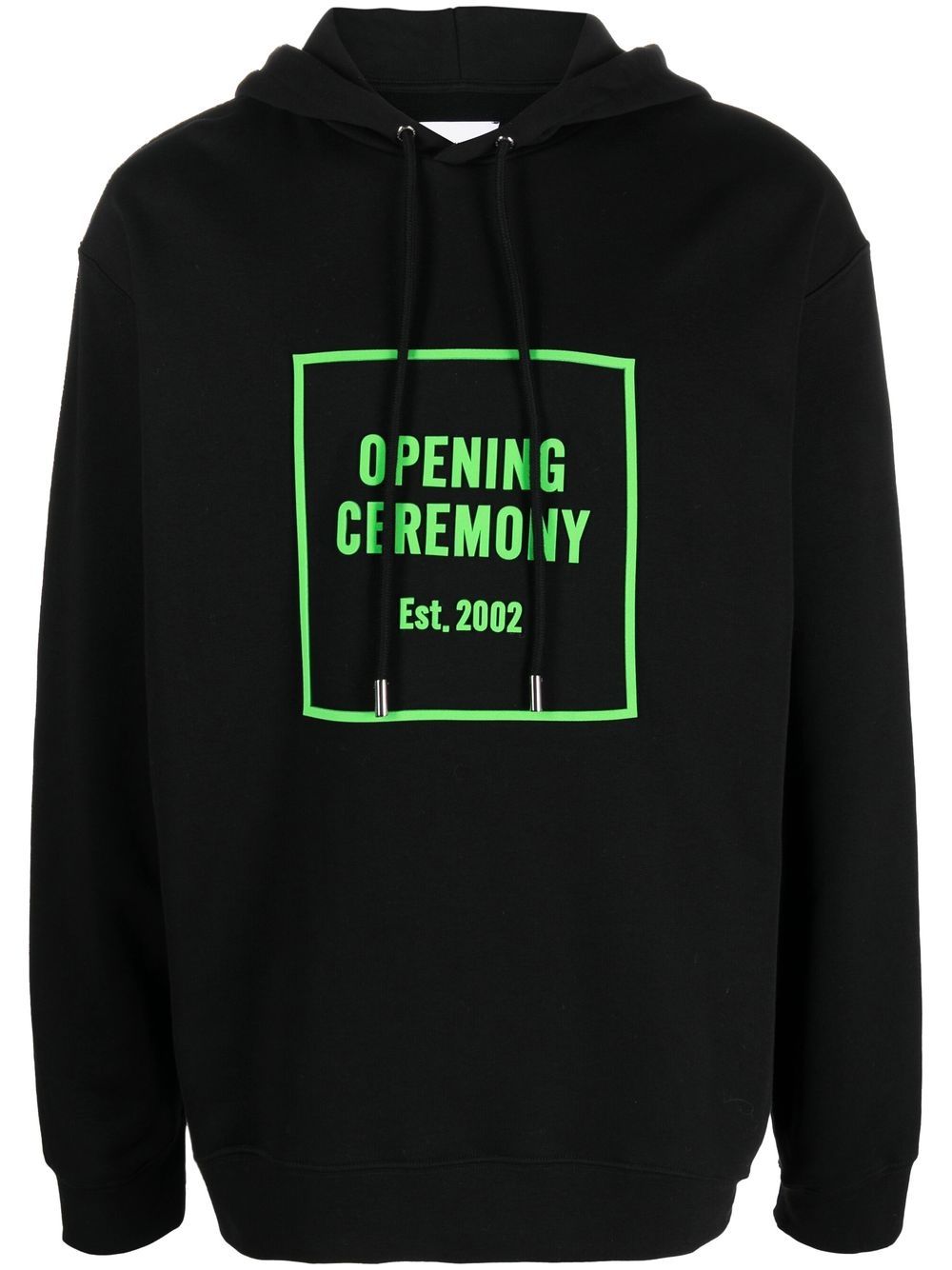 Logo-print hoodie - Black