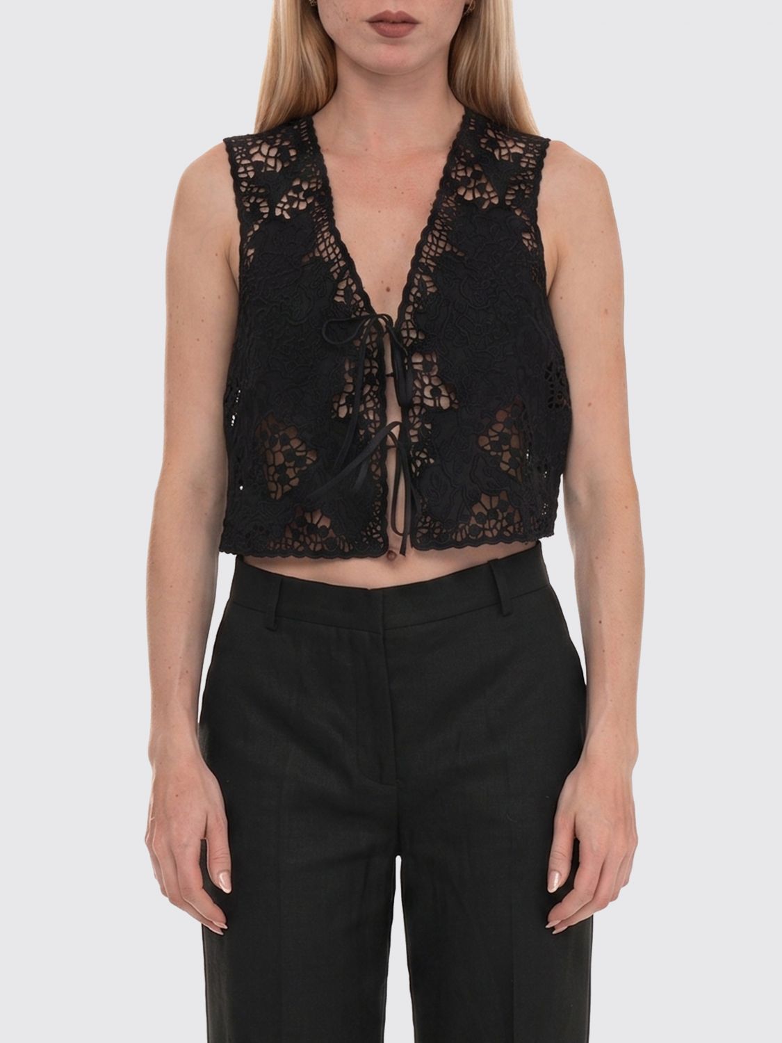 Top Woman color Black