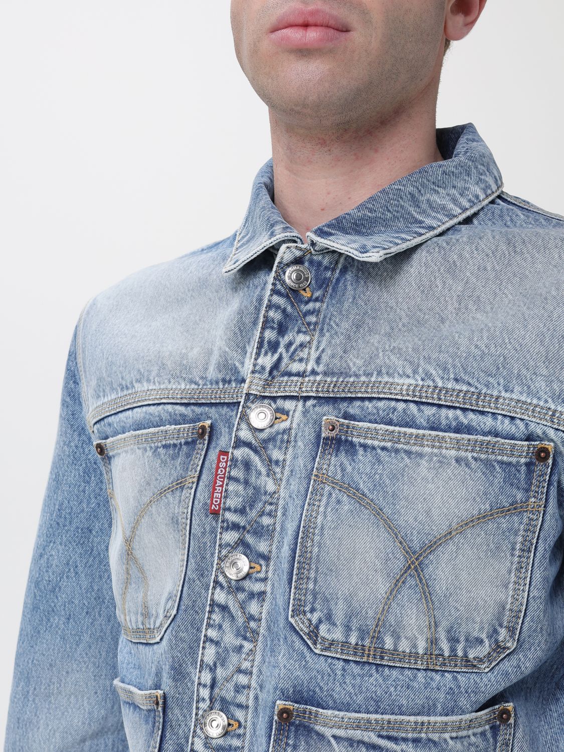 Jacket Men color Denim