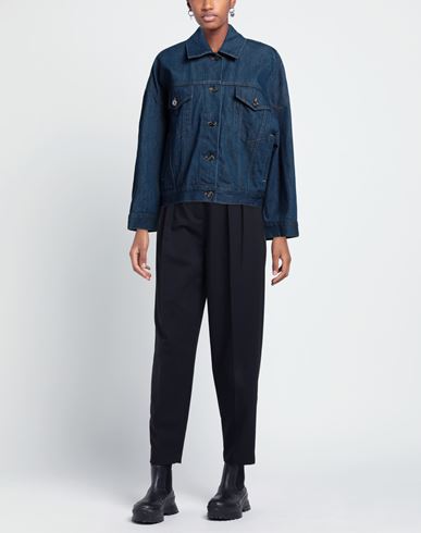 Woman Denim outerwear Blue Size 2 Cotton
