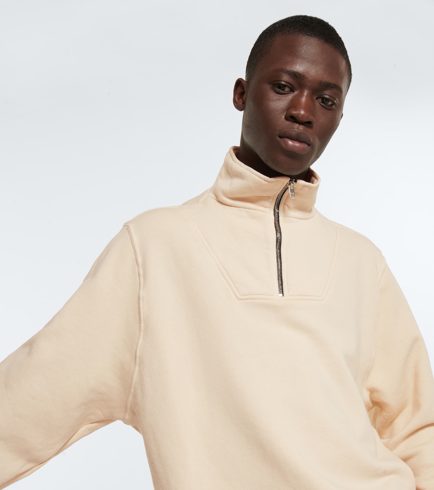Cotton jersey half-zip sweatshirt