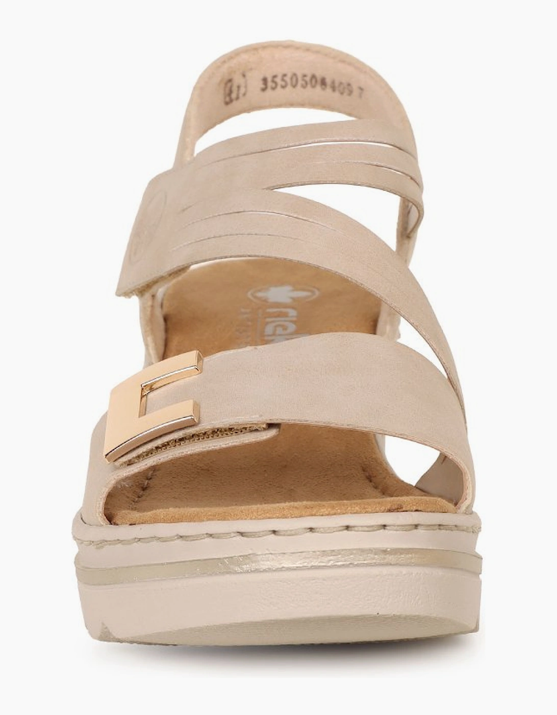 Rieker Women's Haiti Womens Wedge Heel Sandals - Tan