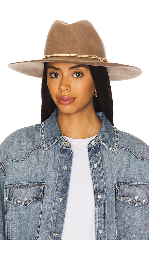 Hat Attack Mountain Cowgirl Hat in Taupe. a