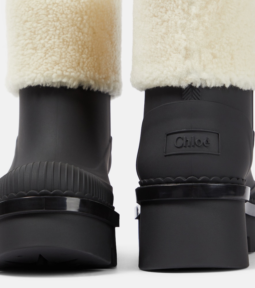 Chloé Raina shearling-trimmed ankle boots