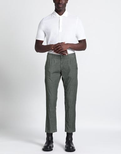 Man Pants Military green Size 30 Cotton, Polyester, Elastane
