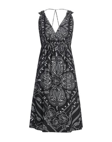 Replay Woman Midi dress Black Size S Cotton