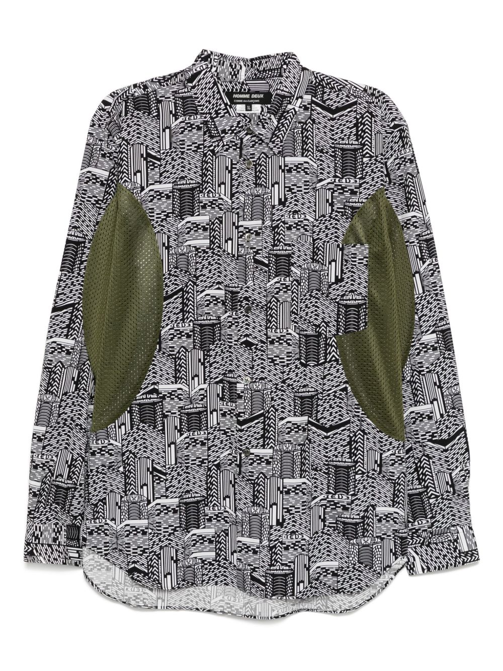 Abstract-pattern shirt - Black