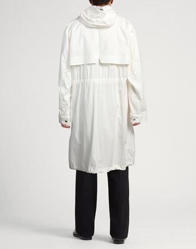 Man Overcoat & Trench Coat Ivory Size 38 Cotton, Elastane, Polyester