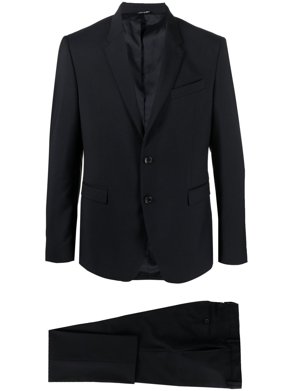 Single-breasted virgin wool suit - Blue