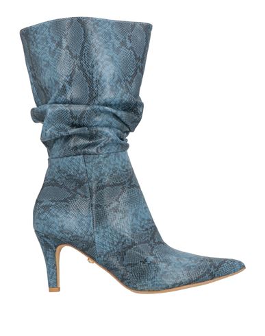 Woman Ankle boots Slate blue Size 7 Synthetic material