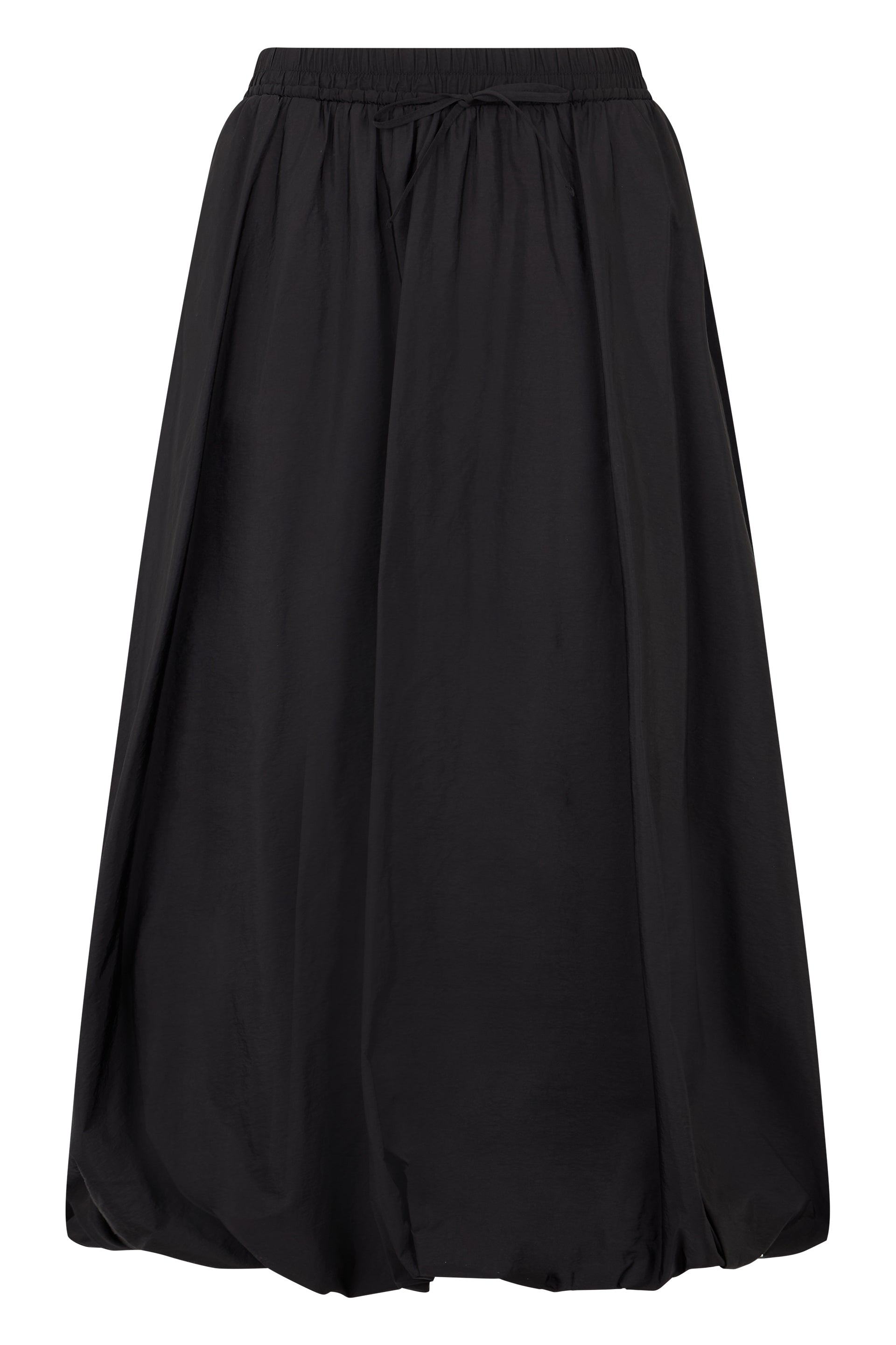 Weekend Wide Flared Long Skirt with Elastic Waist