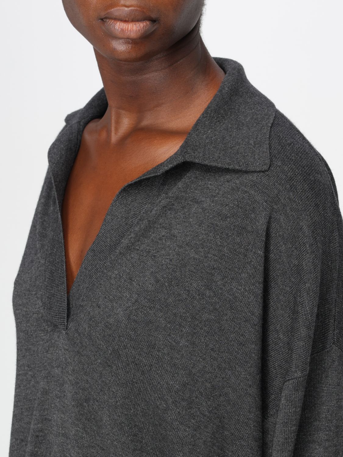 Galix spread-collar jumper - Brown