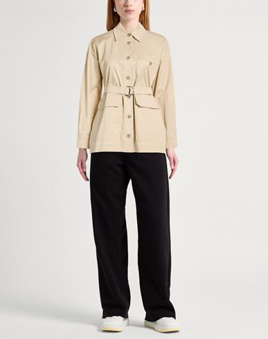 Woman Jacket Sand Size 8 Cotton, Elastane