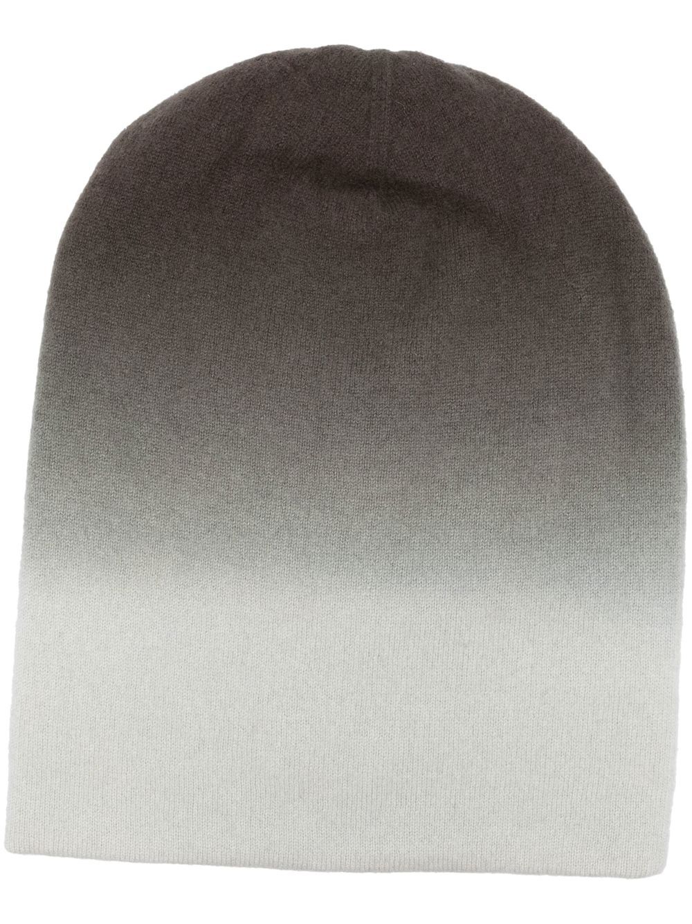 Dip dye cashmere beanie - Green