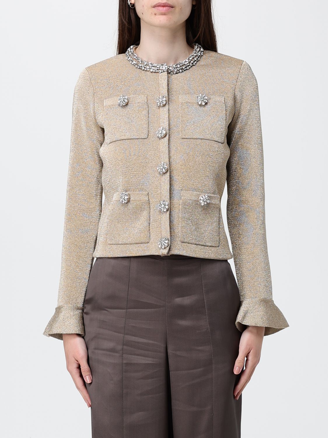 Cardigan Woman color Gold