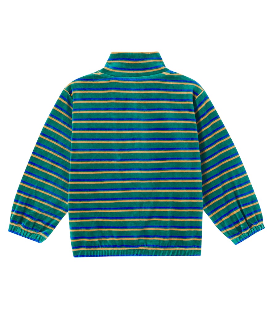Striped cotton terry sweatshirt