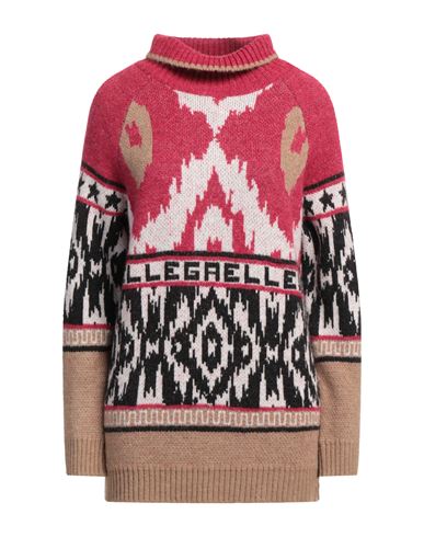 Woman Turtleneck Magenta Size 1 Acrylic, Polyester