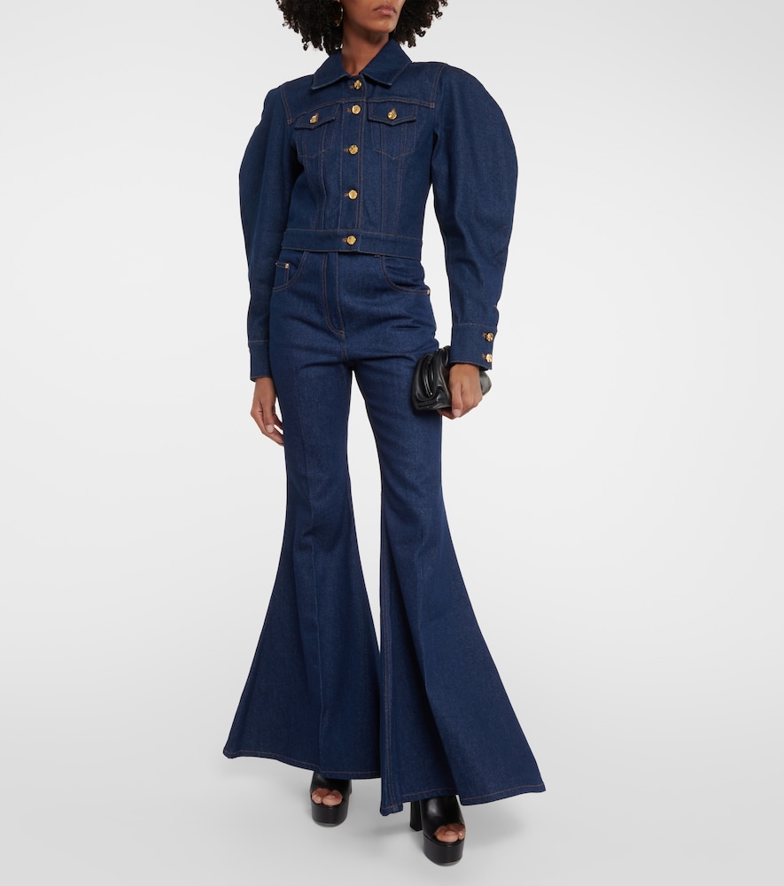High-rise flared jeans