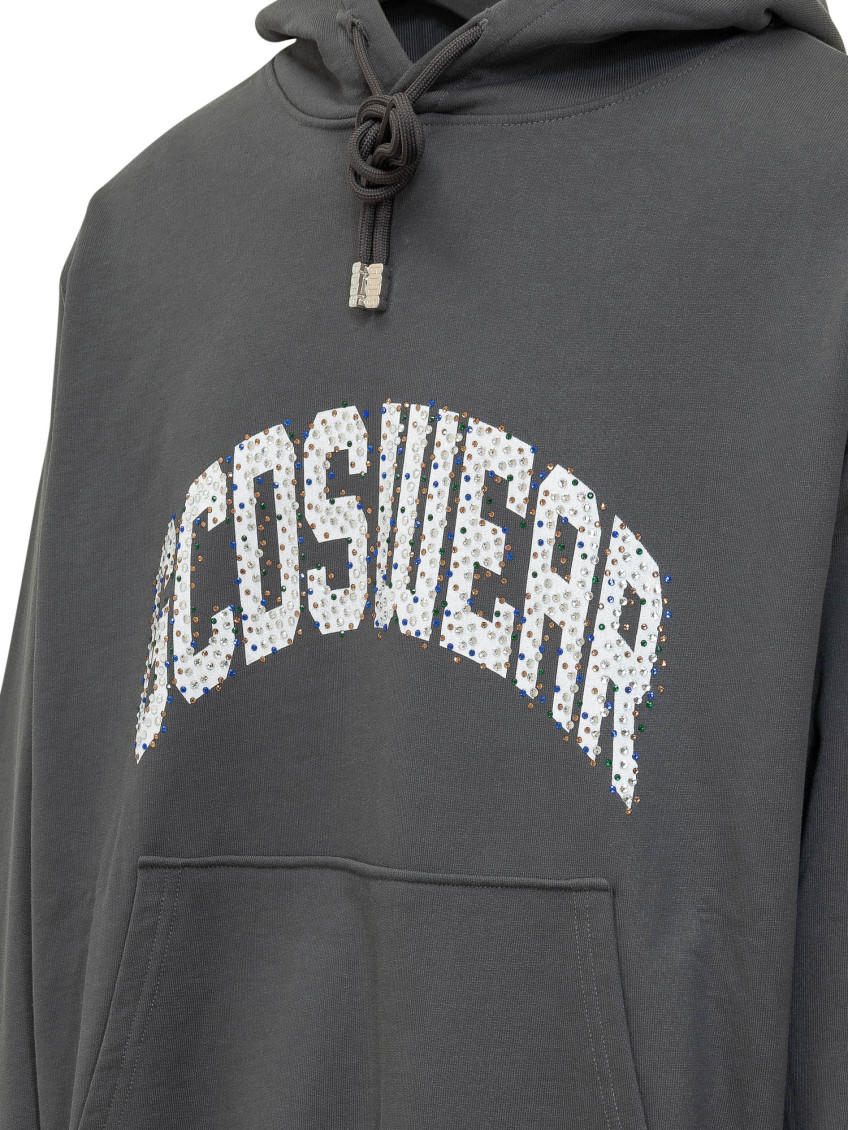 Grey Logo Hood Sweatshirt