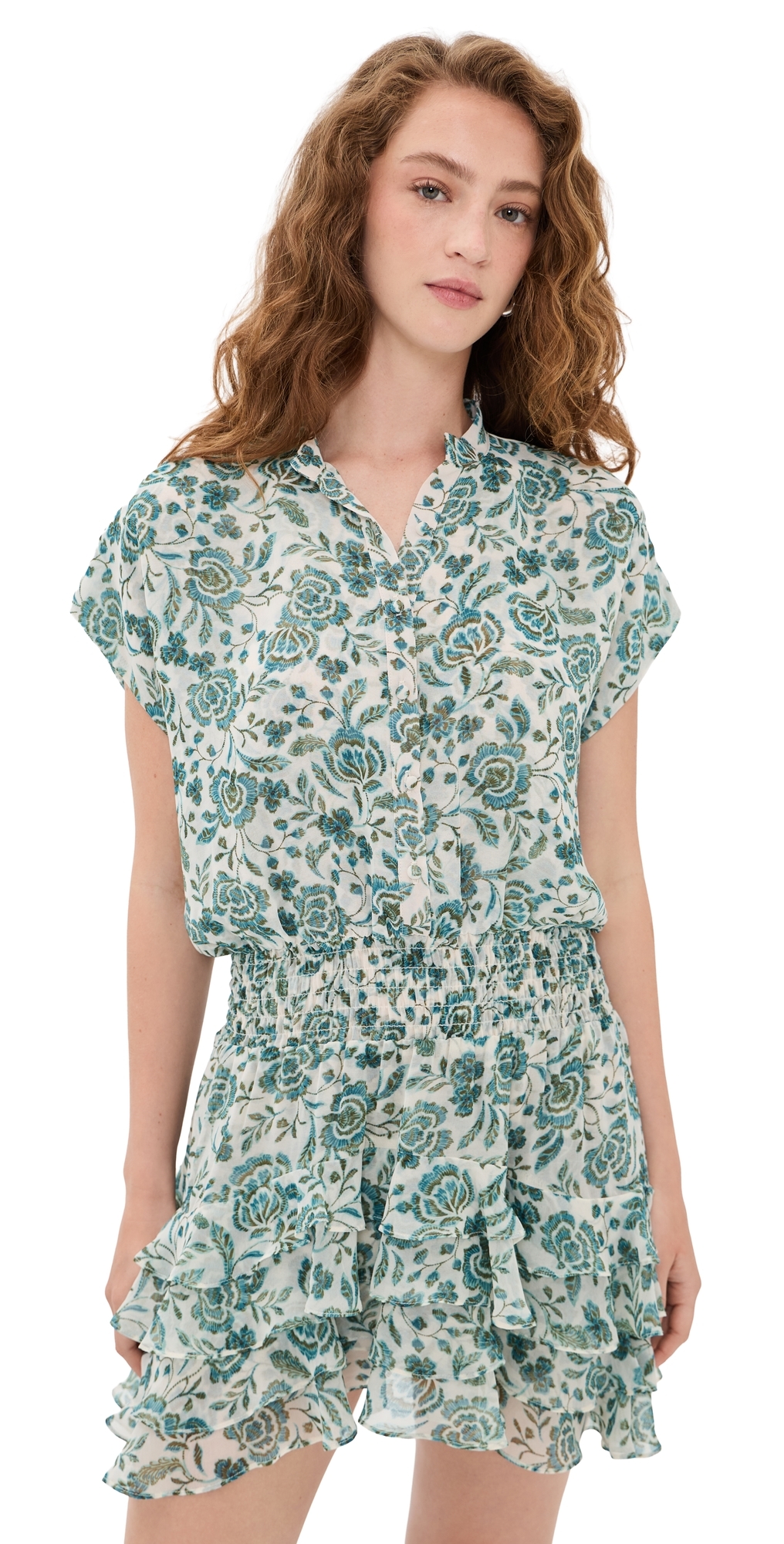 Evie Dress Azure Flora