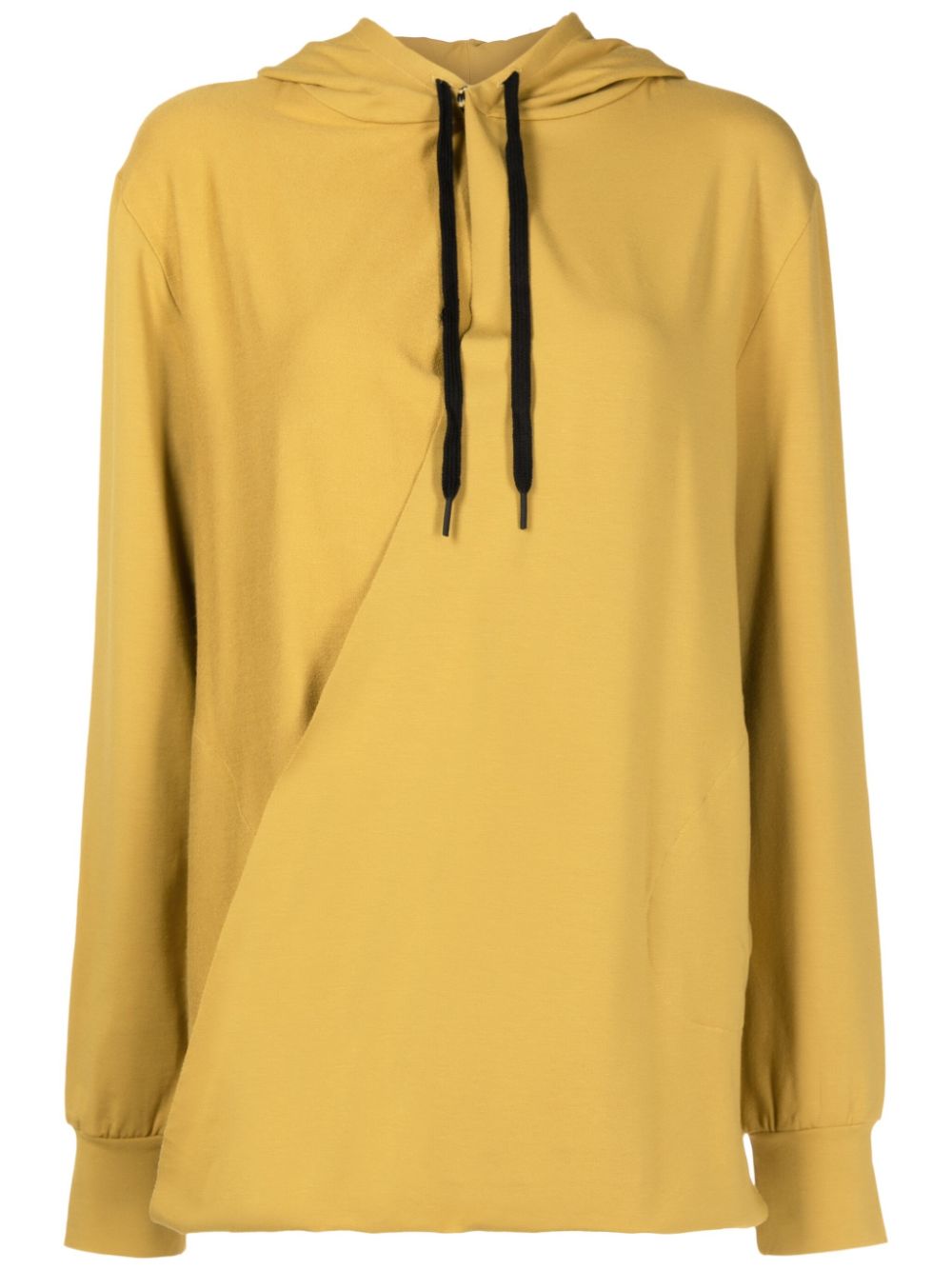 Long-sleeved cotton hoodie - Yellow