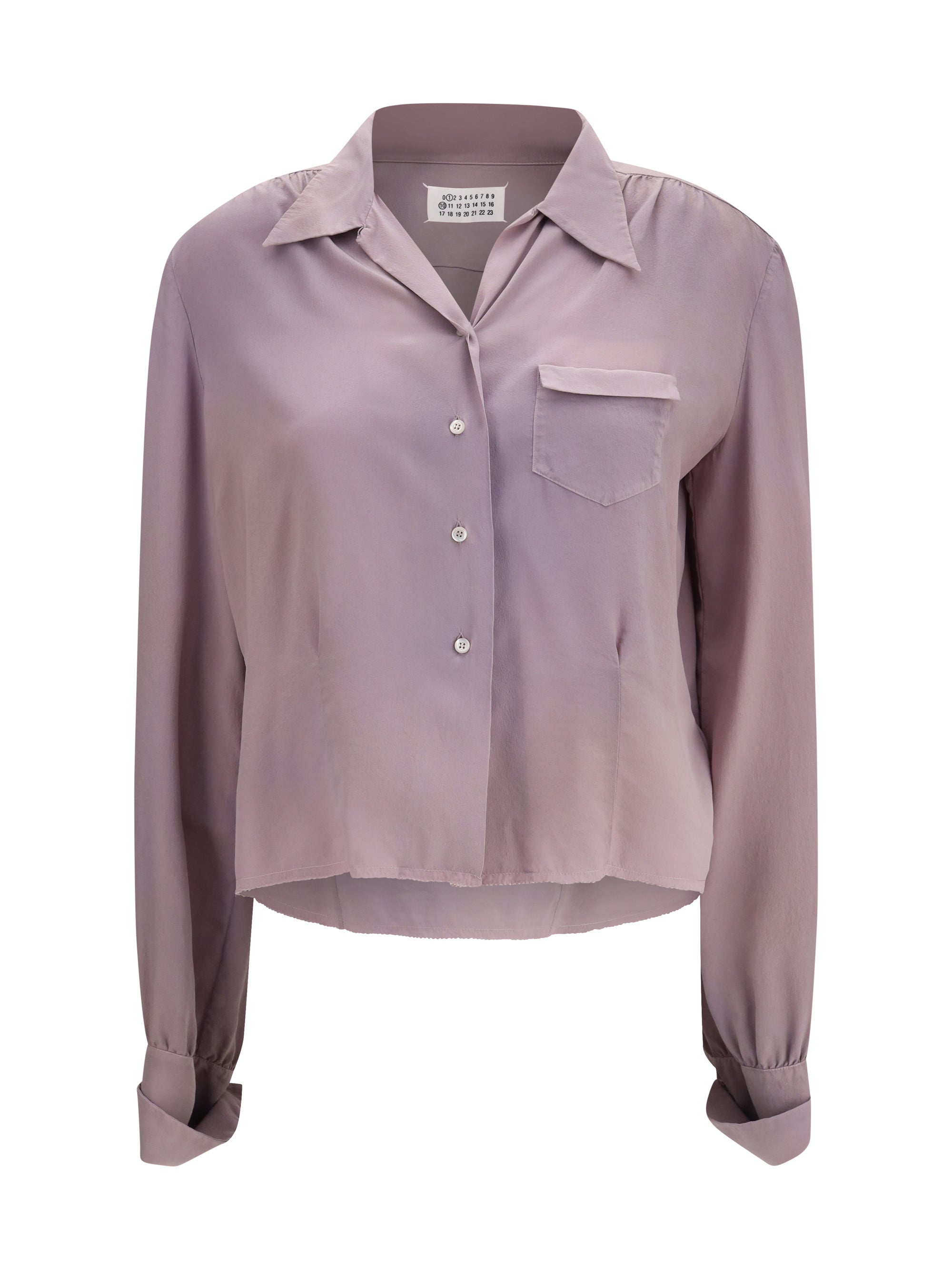 Silk Crêpe de Chine Shirt — Pink