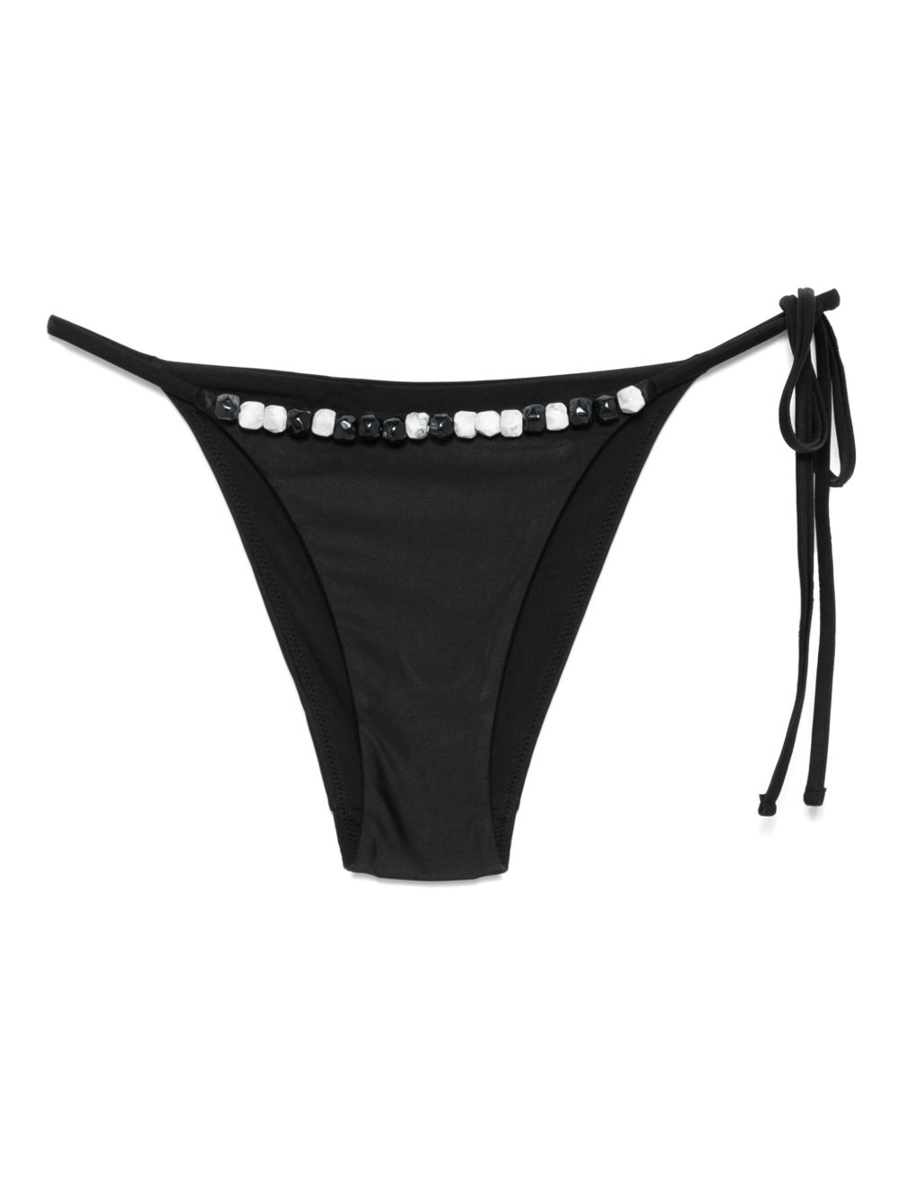 Bead-embellished bikini briefs - Black