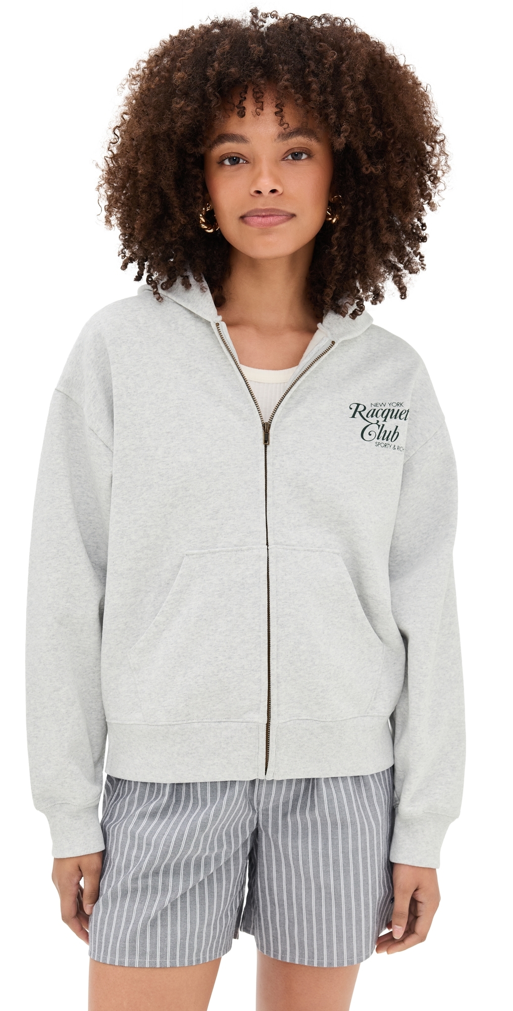 NYRC Zip Hoodie Heather Gray
