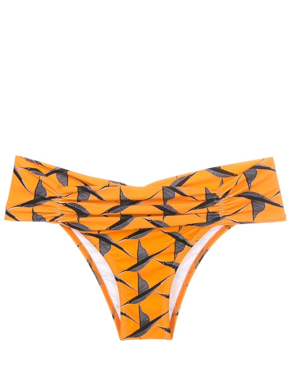 Jasper draped-waist bikini bottom - Orange