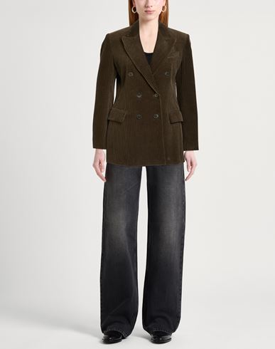 P. a.r. o.s. h. Woman Blazer Dark green Size S Cotton