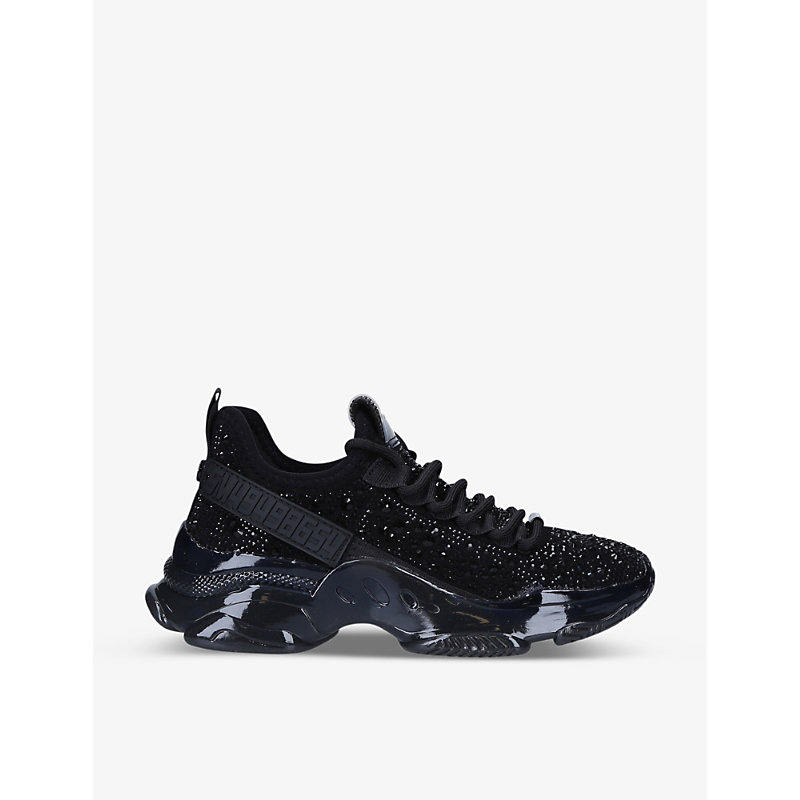 Womens Black Maxima R Studded Textile Trainers