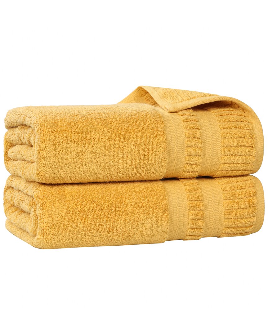 Superior Set of 2 Venice Zero Twist Cotton Medium Weight Soft Absorbent Bath  Sheets