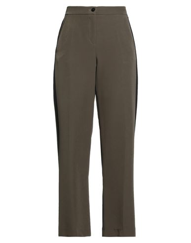 Elena Mirò Woman Pants Military green Size 6 Polyester, Elastane