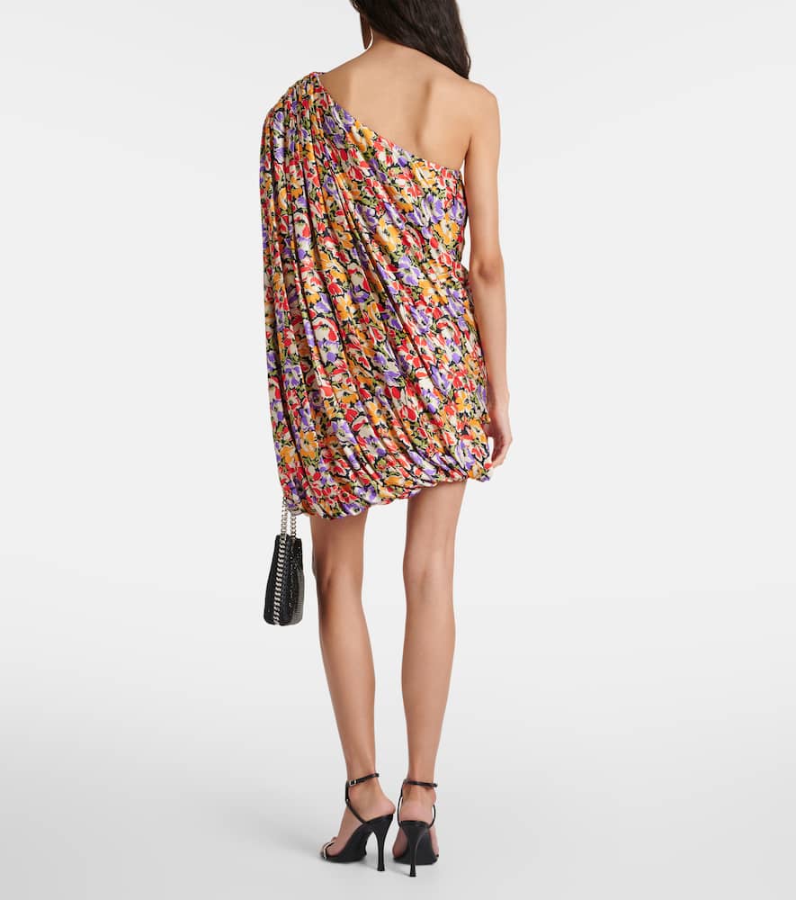 Floral one-shoulder minidress