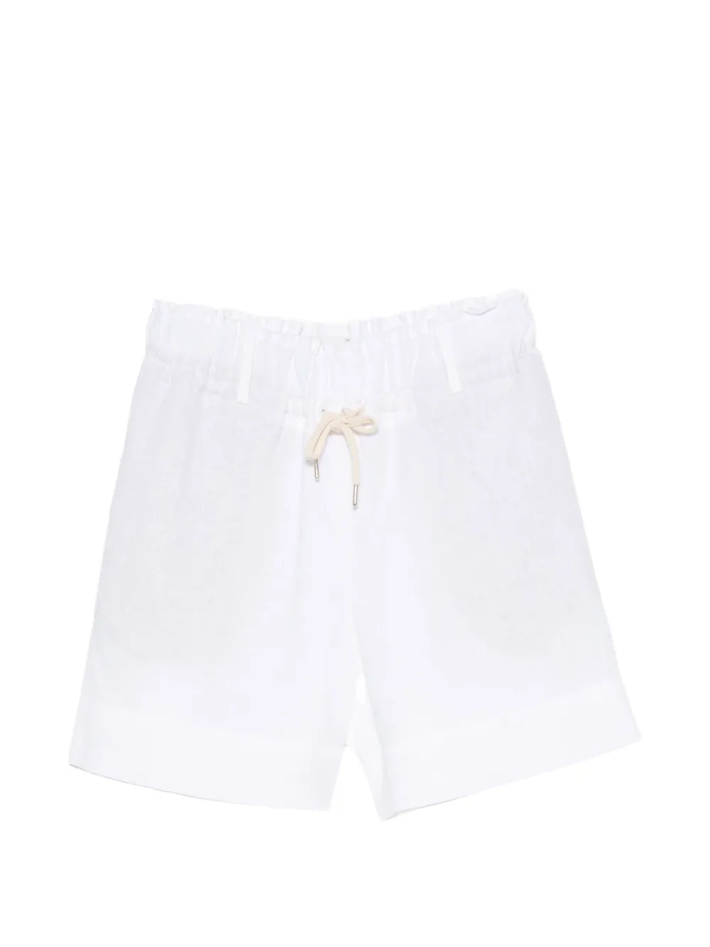 Linen Tailored Shorts — White