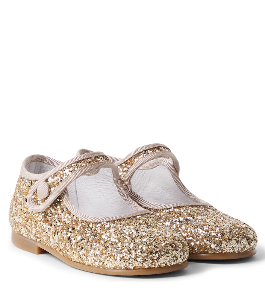 Glitter Mary Jane flats