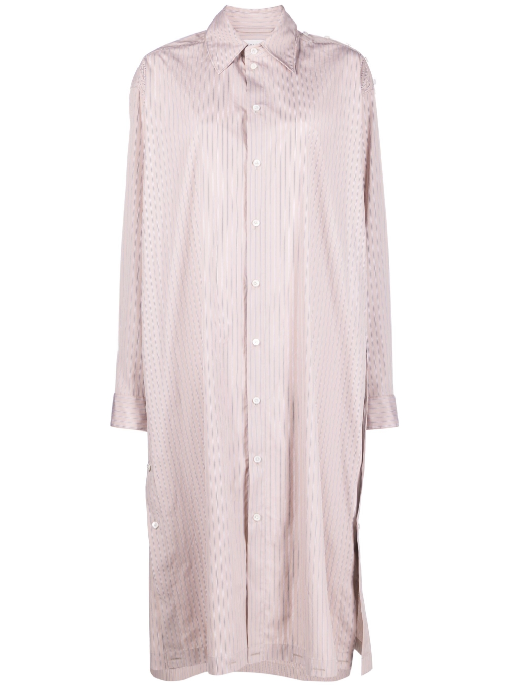 Striped shirt dress - Neutrals