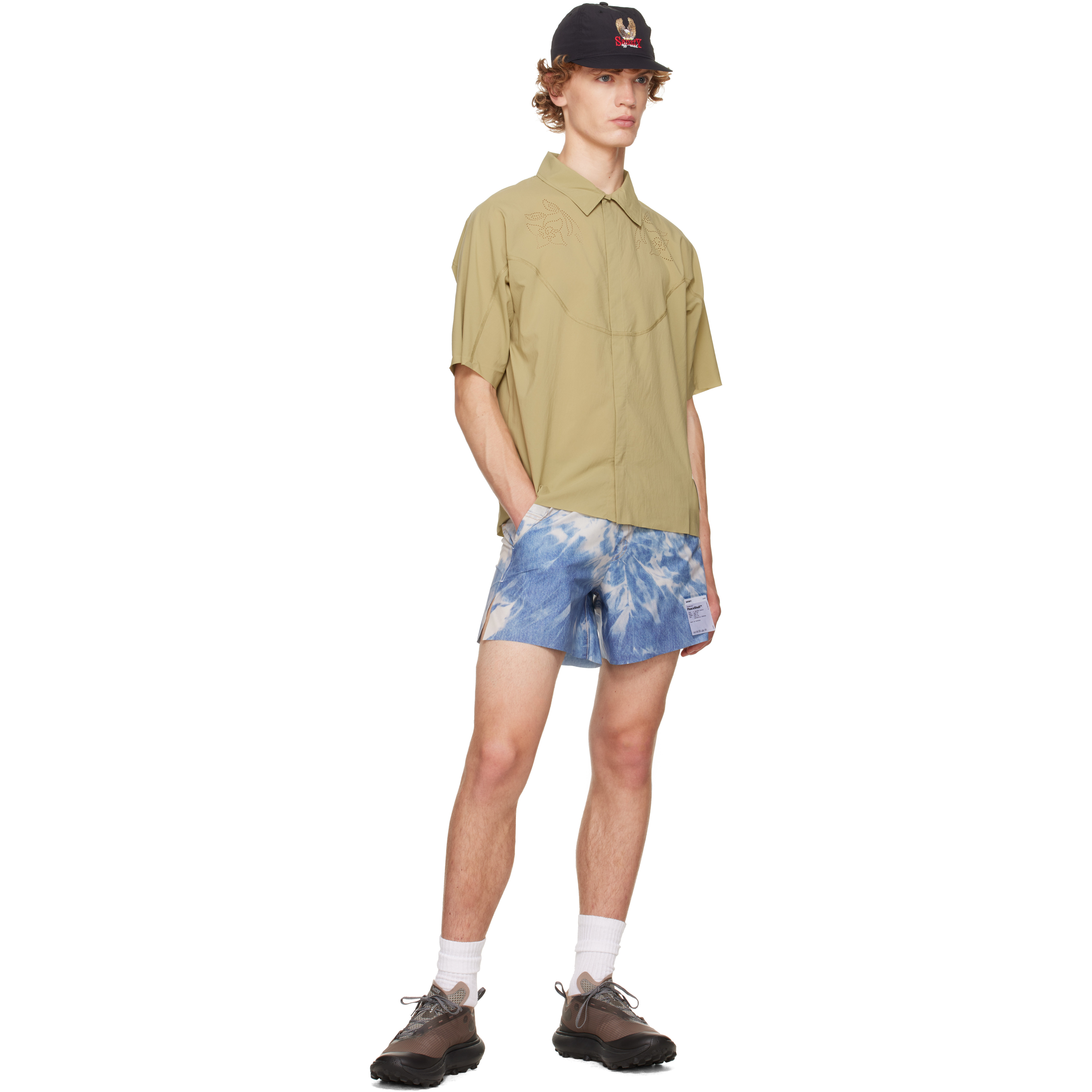 Blue PeaceShell Unlined Shorts