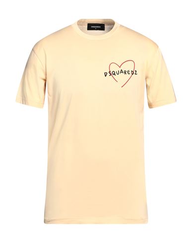Man T-shirt Light yellow