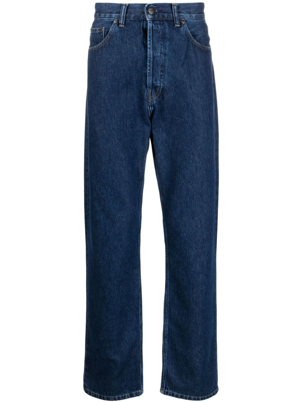 Mid-rise straight-leg jeans - Blue