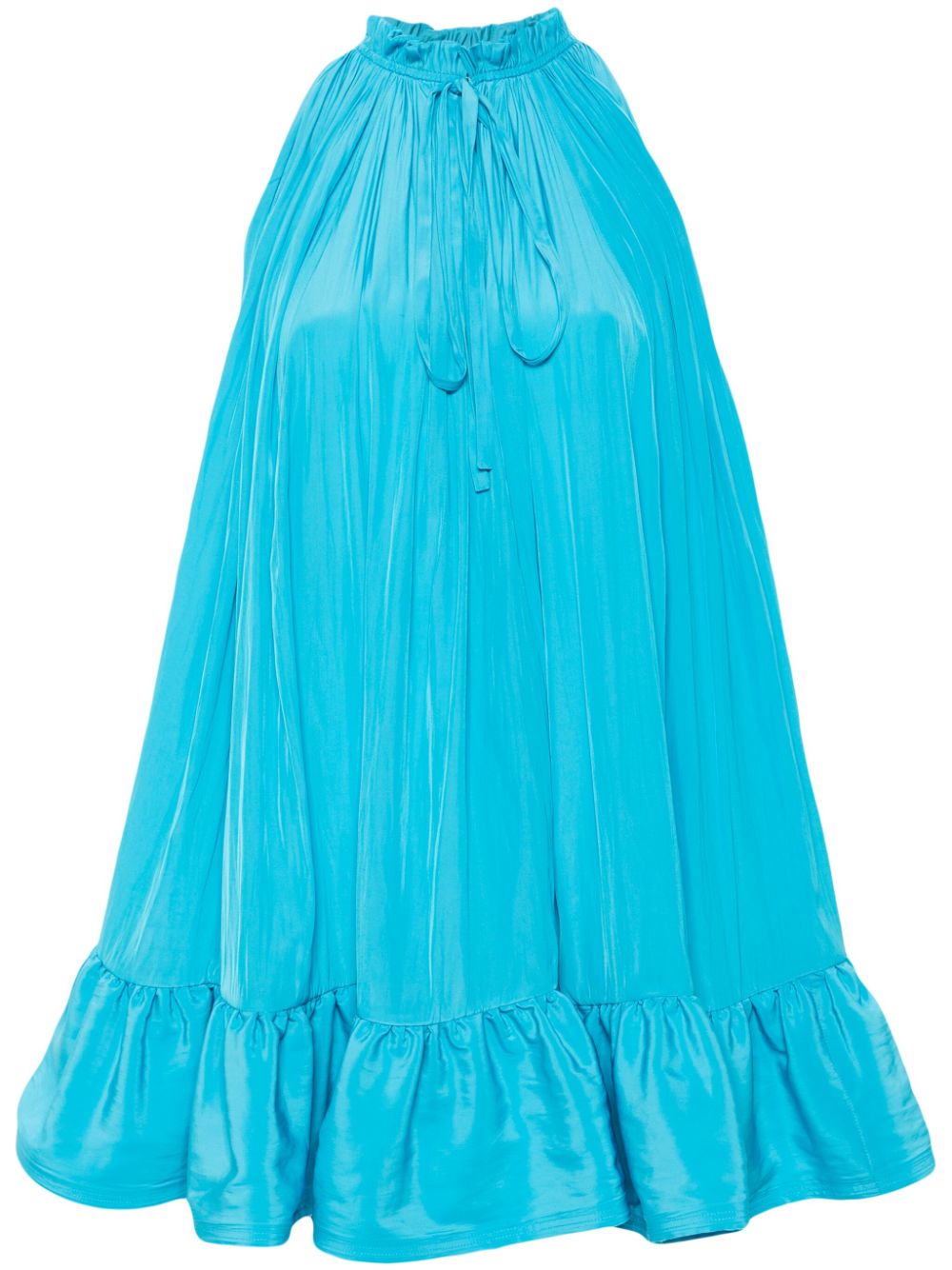 Ruffled mini dress - Blue